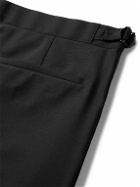 Richard James - Black Satin-Trimmed Wool and Mohair-Blend Tuxedo Trousers - Black
