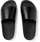 Saturdays NYC - Banya Logo-Debossed Leather Slides - Black