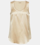 Brunello Cucinelli Silk-blend tank top