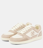 Tory Burch Clover Court suede and leather sneakers