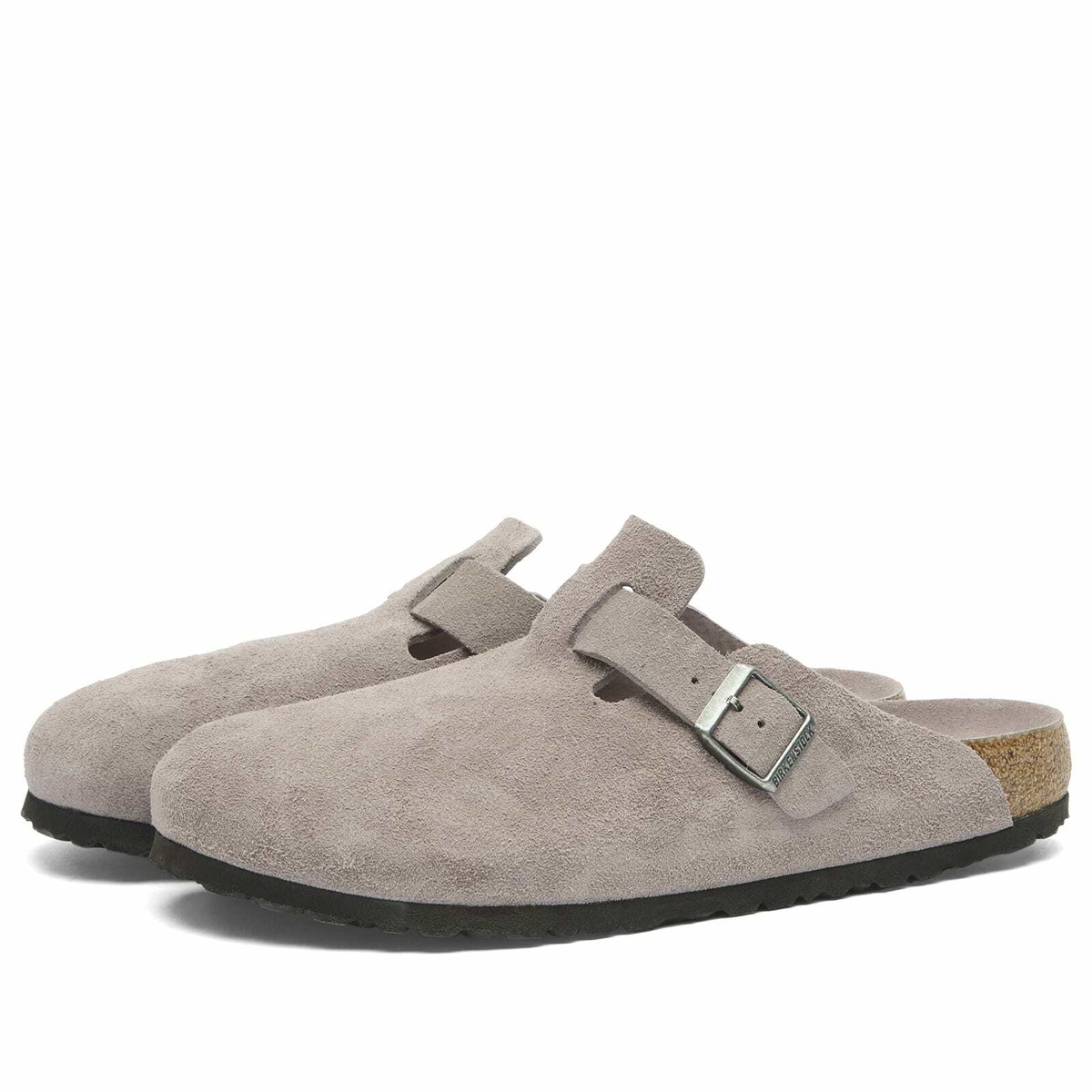Birkenstock Men's Boston SFB Clog - Faded Purple Suede