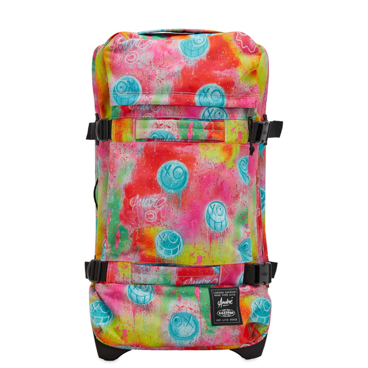 Photo: Eastpak x André Saraiva Transit'r Medium Suitcase in Fluo Clouds 