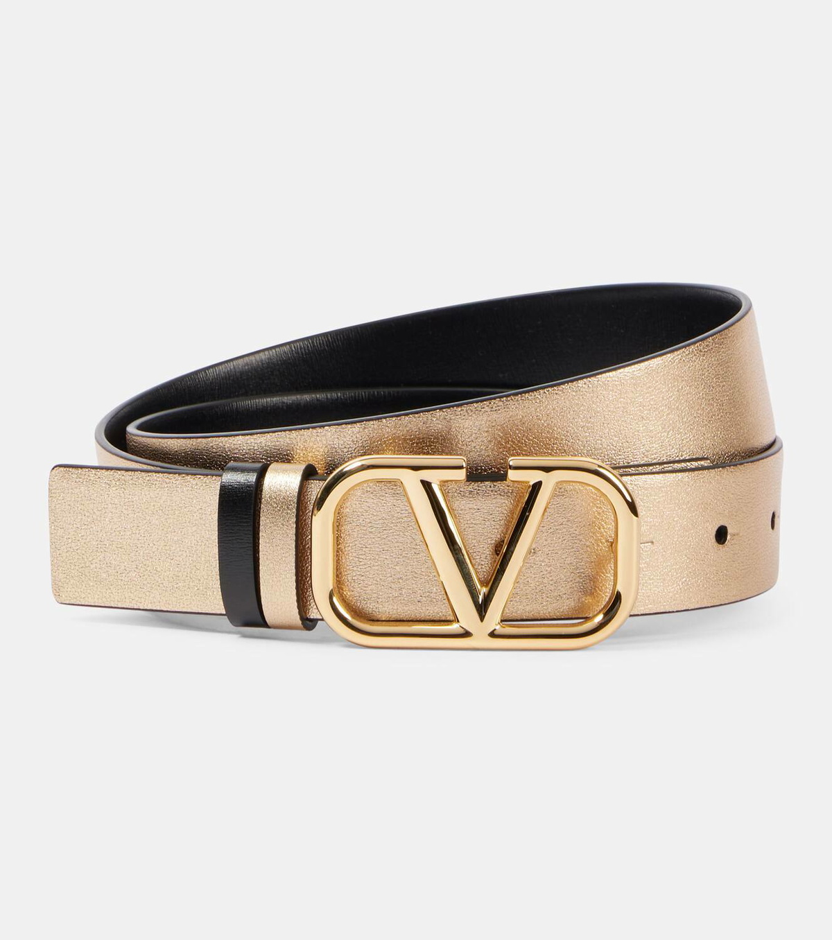 Valentino Garavani VLogo metallic leather belt Valentino  display picture 3