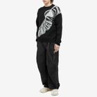 Y-3 Men's Graphic Crew Knit Jumper in Black