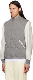 Moncler Gray Charente Down Bomber Jacket