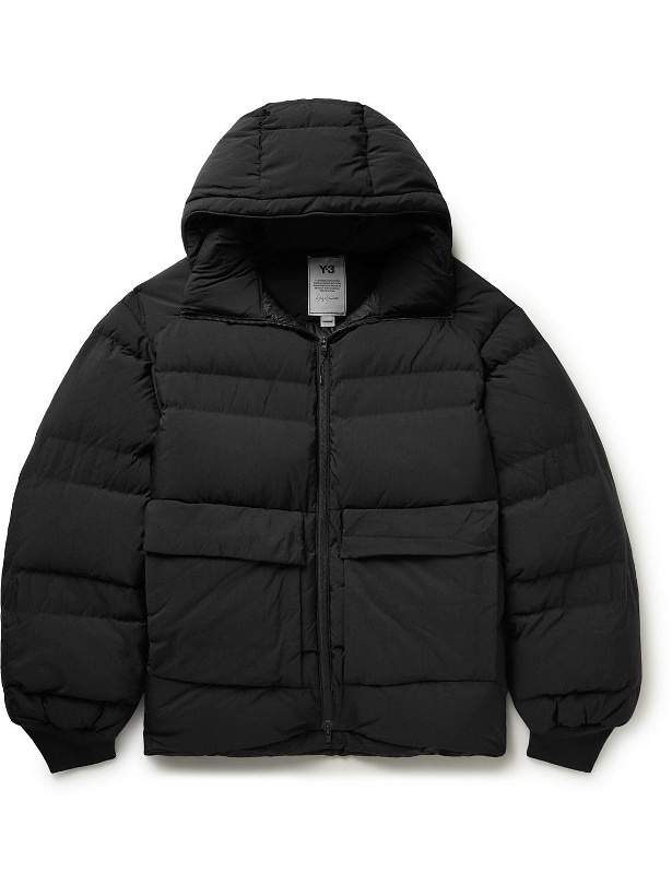 Photo: Y-3 - Quilted Shell Hooded Down Jacket - Black