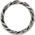 AMBUSH Silver Pavé Classic Chain Ring