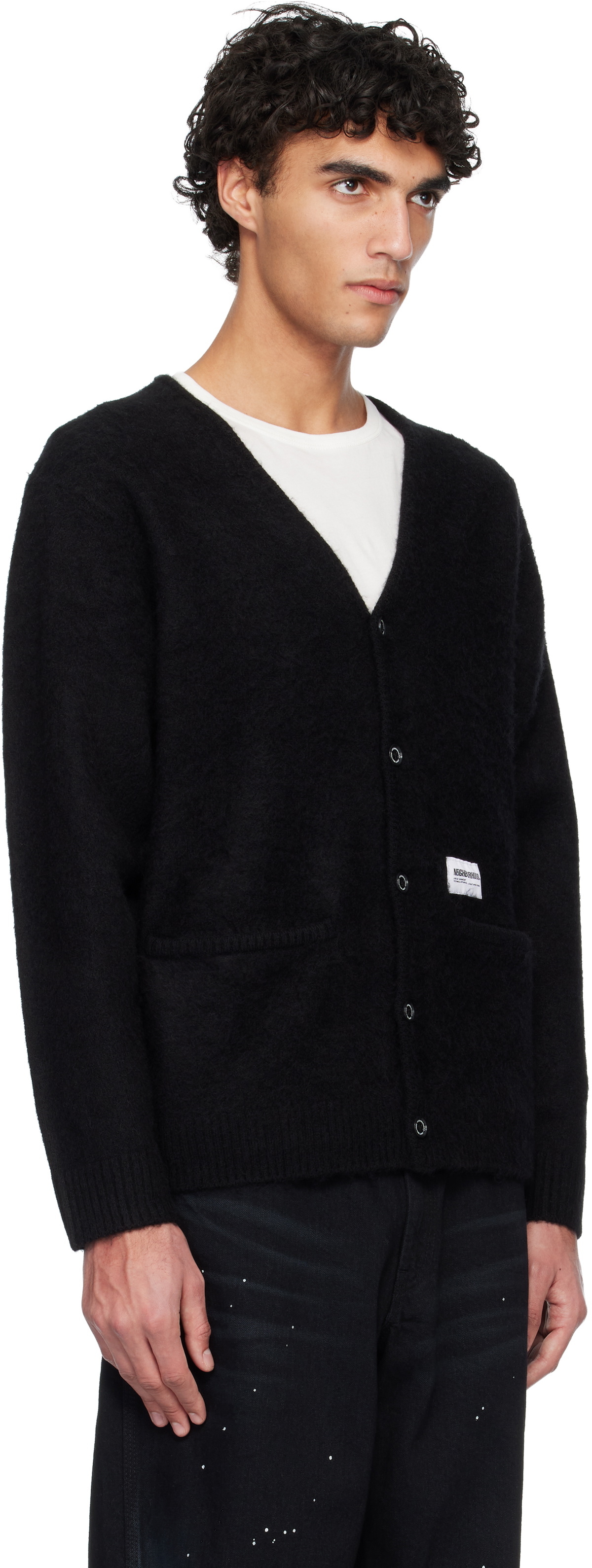 Neighborhood Black Mohair Cardigan