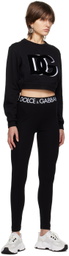 Dolce & Gabbana Black Elasticized Waistband Leggings