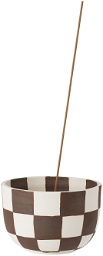 Mellow Brown & Off-White Medium Incense Holder