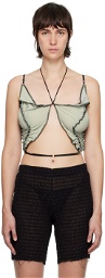 Ester Manas Green Ruched Tank Top