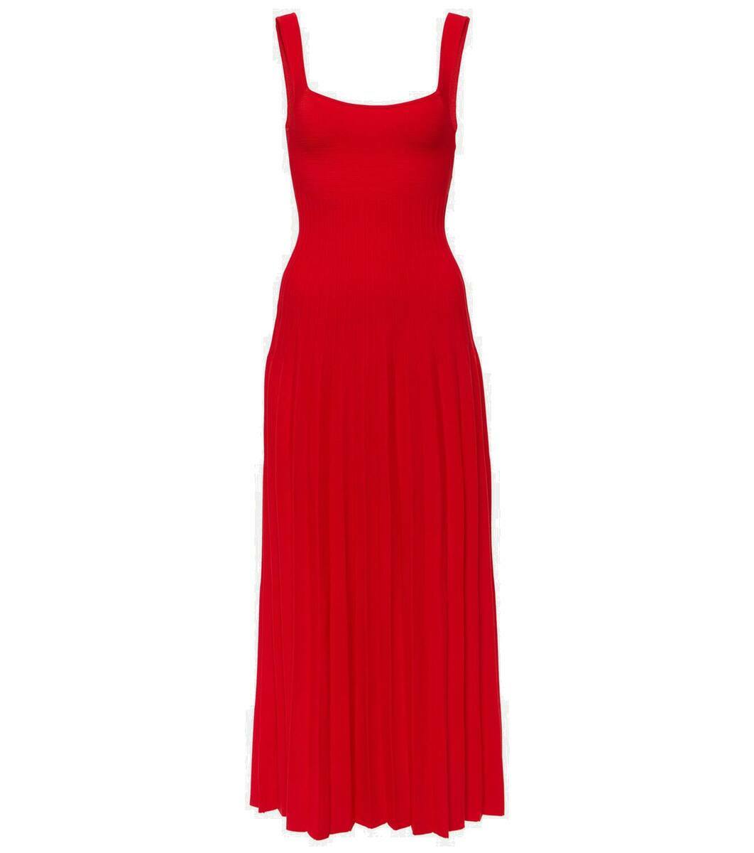 Staud Ellison pleated midi dress Staud