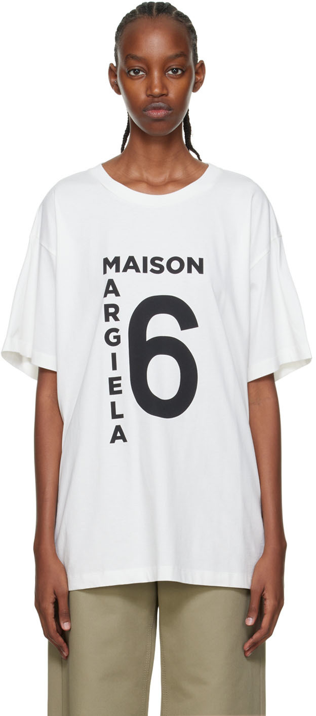 MM6 Maison Margiela Off-White Oversized T-Shirt MM6 Maison