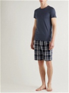 Schiesser - Josef Slim-Fit Cotton-Jersey Pyjama T-Shirt - Blue
