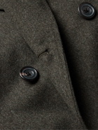 THOM SWEENEY - Double-Breasted Wool Overcoat - Green