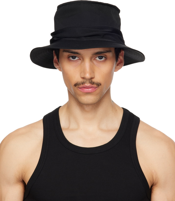 Photo: YOHJI YAMAMOTO Black Gabardine Drape Hat