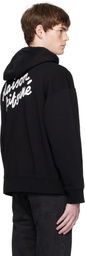 Maison Kitsuné Black 'Maison Kitsuné' Handwriting Oversize Hoodie