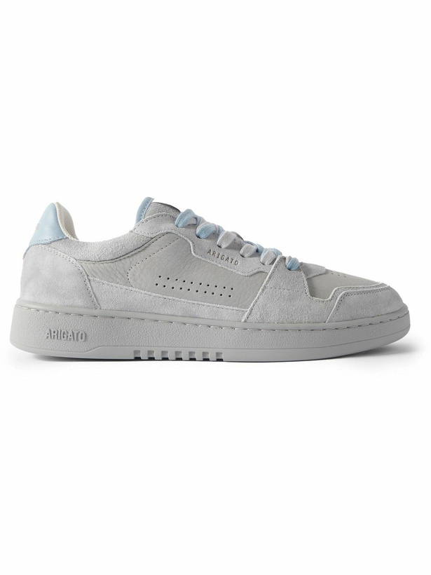 Photo: Axel Arigato - Dice Lo Leather-Trimmed Suede Sneakers - Gray