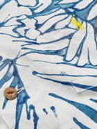 Polo Ralph Lauren - Clady Convertible-Collar Floral-Print Cotton and Linen-Blend Shirt - Blue