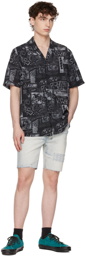 Ksubi Black Mash Up Resort Shirt