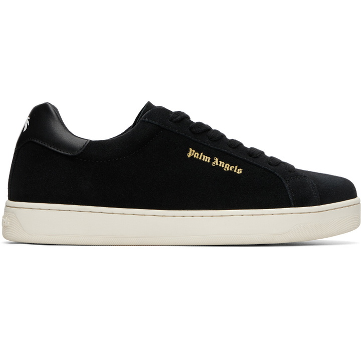 Photo: Palm Angels Black Classic Logo Tennis Sneakers