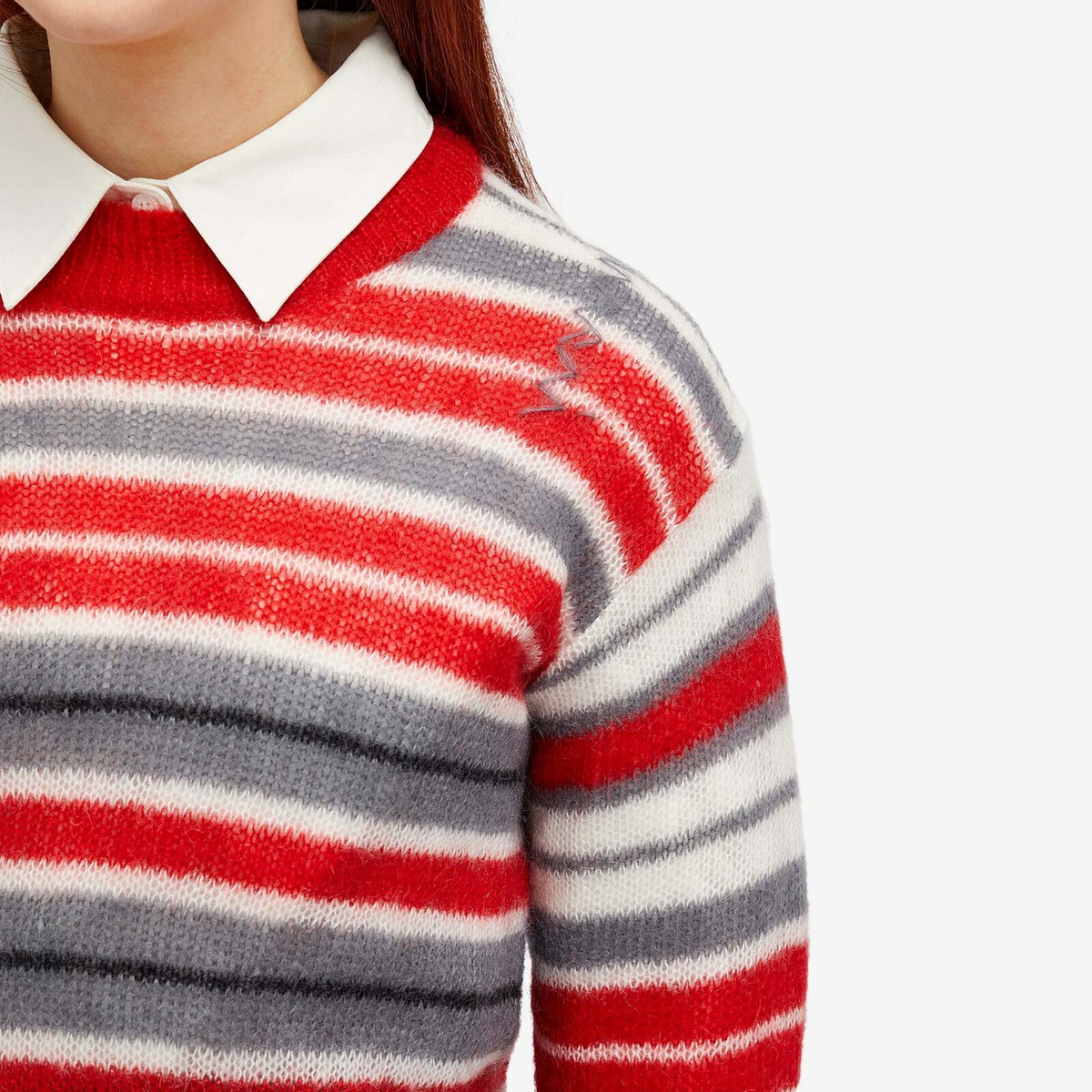 Marni Women's Sweatshirt in Stripe in Neutral Grey