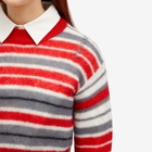 Marni Women's Sweatshirt in Stripe in Neutral Grey