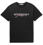 Givenchy - Logo-Embroidered Cotton-Jersey T-Shirt - Black