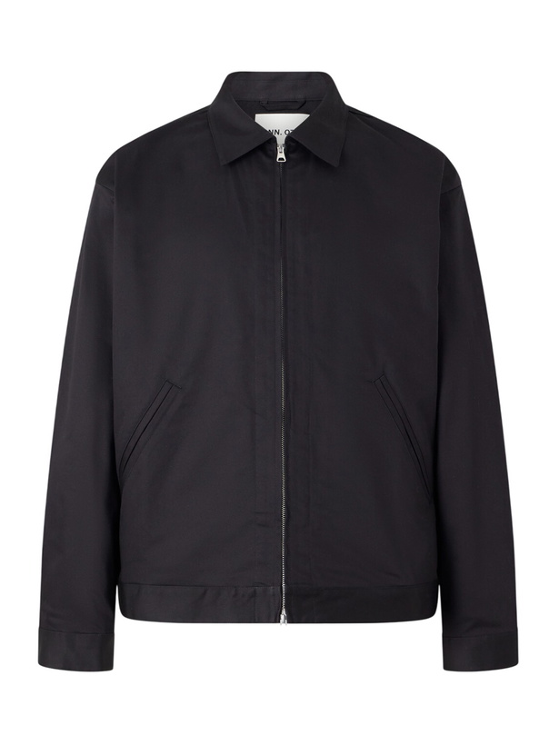 Photo: NN07 - Petrus 1420 Organic Stretch-Cotton Satin Jacket - Black