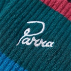 By Parra Men's Script Logo Crew Socks in Dark Blue/White