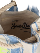 MC2 Saint Barth Boat Canvas Backpack With White And Light Blue Stripes