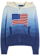 Polo Ralph Lauren Hooded Intarsia Cotton Jumper Navy