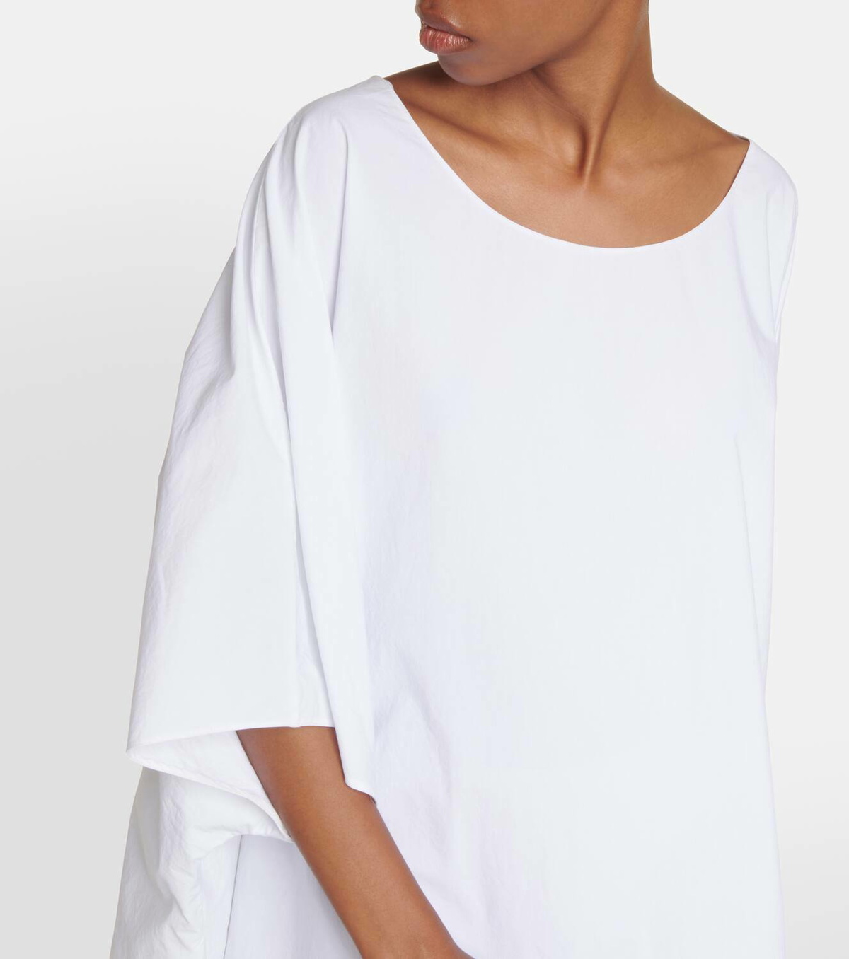 open lace back dress Ara Poplin Knit Oversized Tiered Dress  eve's indulgence