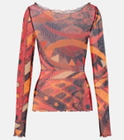 Pucci Vivara tulle crop top