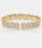 Suzanne Kalan 18kt yellow, rose, and white gold bracelet with diamonds