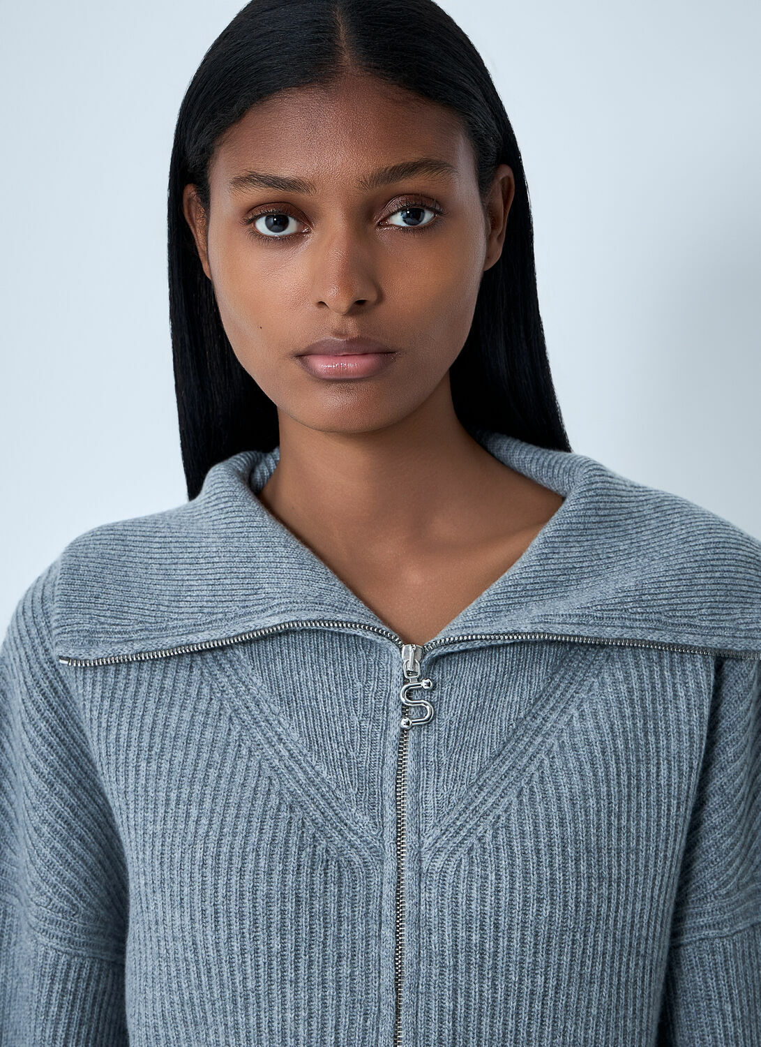 Sportmax Wool-Blend Zip-Up Sweater