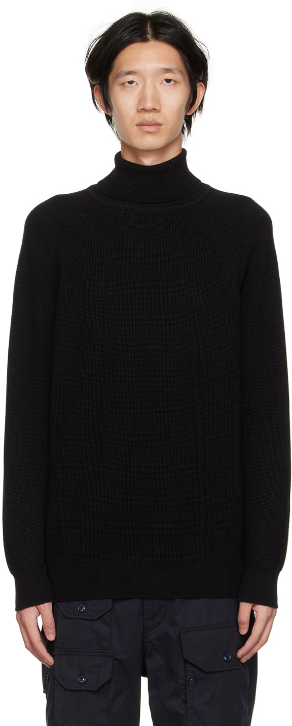 Engineered Garments Black Rib Turtleneck Engineered Garments