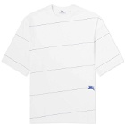 Burberry Men's Diagonal Stripe T-Shirt in White