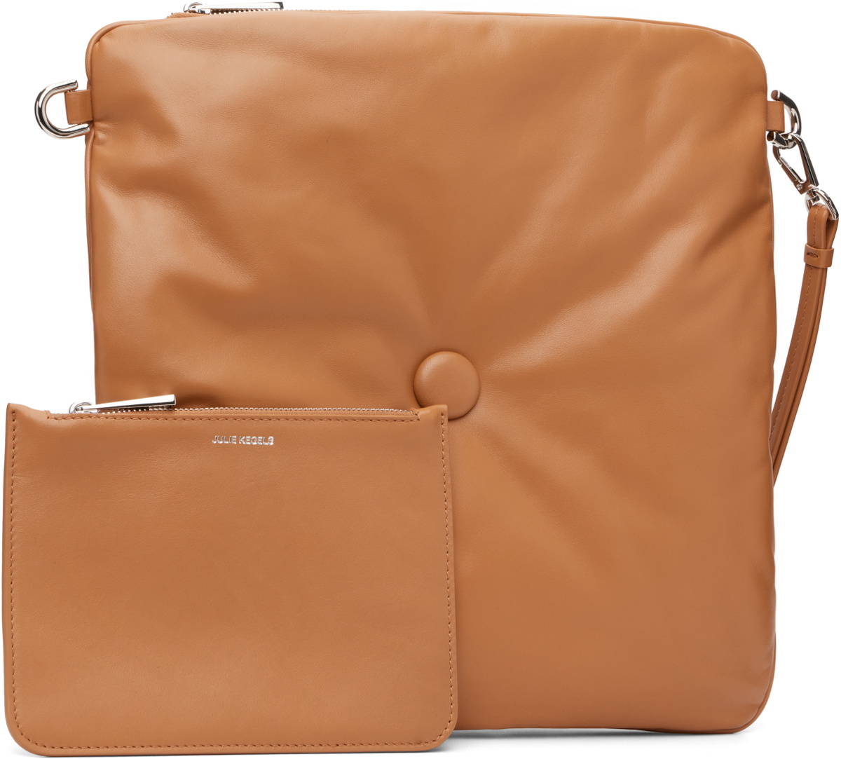 Julie Kegels Tan Biche Cushion Pouch