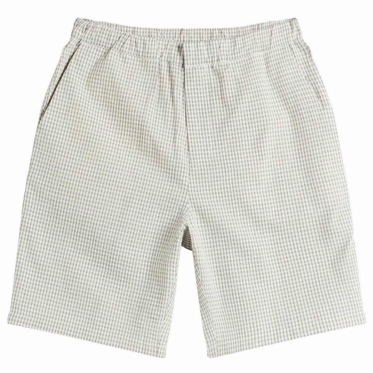 Bound Men's Gingham Shorts in Ecru