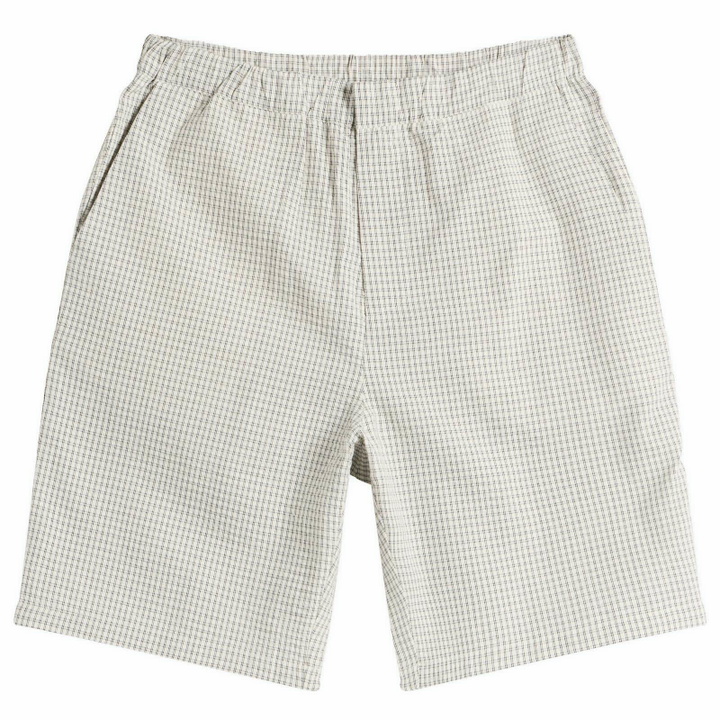 Photo: Bound Men's Gingham Shorts in Ecru