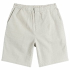 Bound Men's Gingham Shorts in Ecru