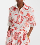 Eres Izana embroidered cotton-blend shirt
