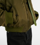 Bottega Veneta Intrecciato leather-trimmed bomber jacket