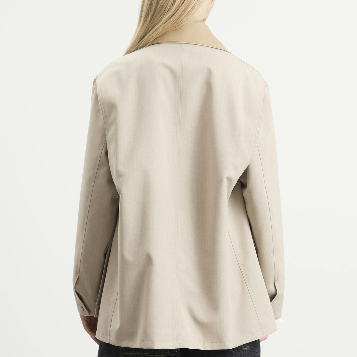 Auralee Women's Wool Max Canvas Blouson in Top Gray Beige