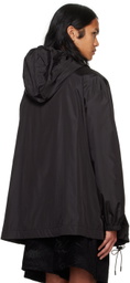 Simone Rocha Black Embellished Button Placket Parka