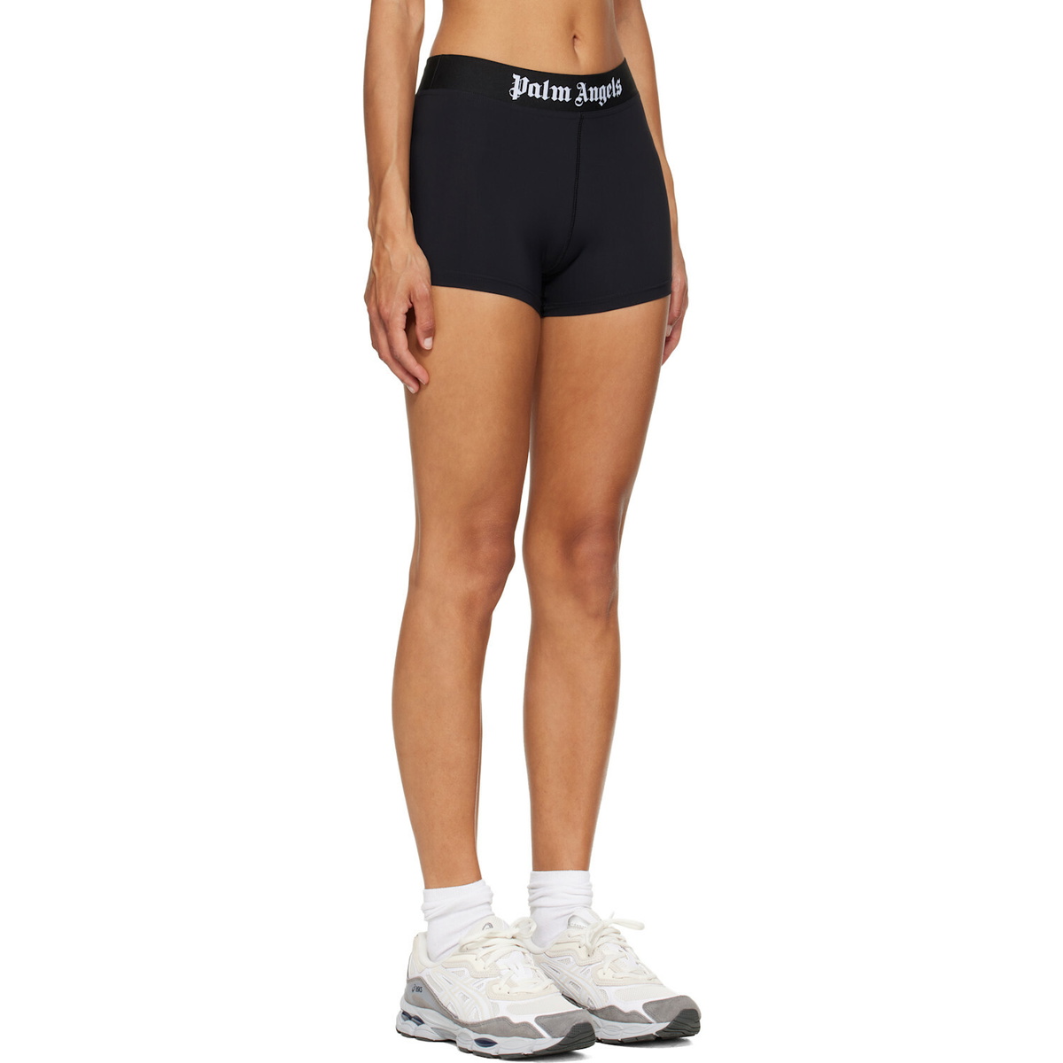 Palm Angels Black Classic Logo Sport Shorts