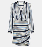 Veronica Beard Kadie striped silk-blend charmeuse midi dress