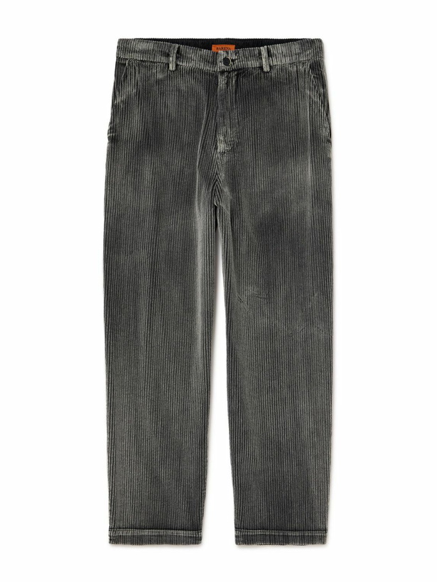 Photo: Barena - Canasta Straight-Leg Garment-Dyed Cotton-Corduroy Trousers - Gray