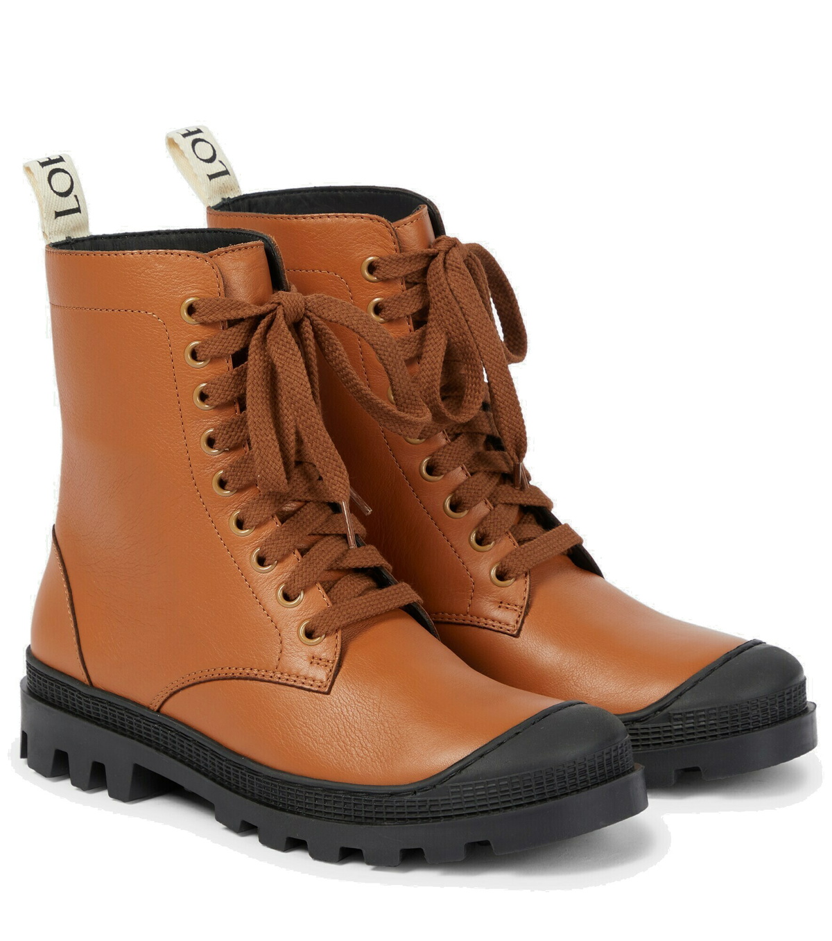 Loewe - Leather combat boots Loewe